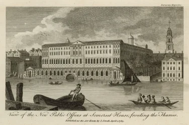 Ansicht der neuen öffentlichen Büros im Somerset House, zur Themse hin