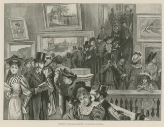 Besucher der Leihsammlung