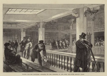 Wahl zur Nationalversammlung im Theater des Taubstummen-Asyls, Paris