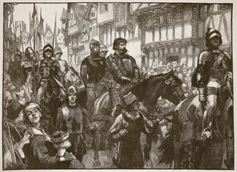 Wallace auf dem Weg zur Westminster Hall, Illustration aus Cassells Illustrierter Geschichte Englands
