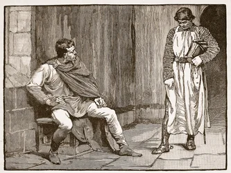 Waltheofs Beichte, Illustration aus Cassells Illustrierter Geschichte Englands