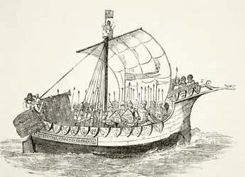 Kriegsschiff im 15. Jahrhundert, aus 