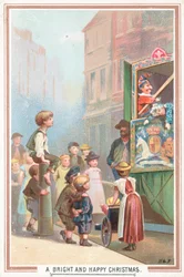 Zuschauen bei einer Punch-und-Judy-Show