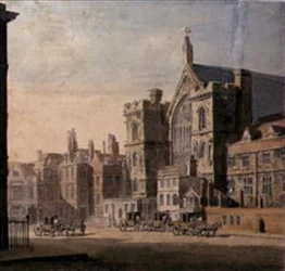 Westminster Hall und New Palace Yard, ca. 1808