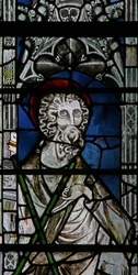 Fenster Ew, St. Andreas darstellend
