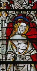 Fenster Ew, St. Cecilia darstellend