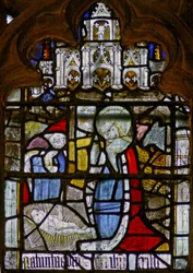 Fenster N8 mit der Geburt Christi