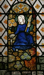 Fenster Na mit Darstellung von Eva im Garten Eden