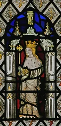 Fenster Sa, das eine Königin darstellt? - Philippa? - oder Heinrich VI?