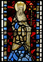 Fenster Ww, den heiligen Eduard den Bekenner darstellend