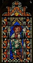 Fenster mit Darstellung von Moses