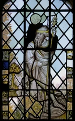Fenster, St. Christophorus darstellend