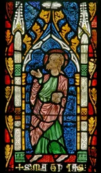 Fenster s3, Darstellung des Heiligen Matthäus