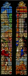 Fenster w21, Darstellung des Todes von Ananias