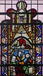 Fenster w43 mit der Geburt des hl. Johannes des Täufers