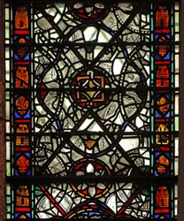 Fenster w58 mit Grisaille