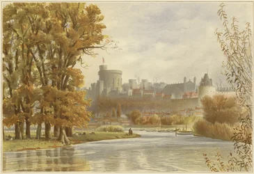 Schloss Windsor vom Fluss Thames aus