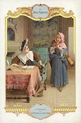 Frau bettelt um Geld