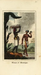 Frauen von Martinique, Antillen, Westindien