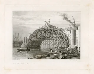 Bauarbeiten, Strand-Brücke (d.h. Waterloo-Brücke), London