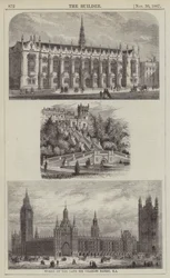 Werke des verstorbenen Sir Charles Barry, RA (Gravur)