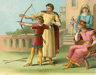 Der junge Robert the Bruce wird am englischen Hof erzogen