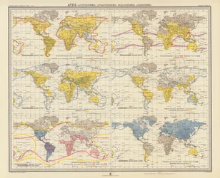 Zoogeographie: Vögel, Greifvögel, Neuweltgeier, Pelikanvögel, Gänsevögel (Farblithografie)
