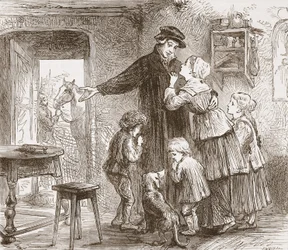 Zwingle zieht in den Krieg, Illustration aus Die Geschichte des Protestantismus von James Aitken Wylie, veröffentlicht 1878