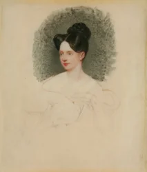 Unvollendetes Porträt von Marianne Cregoe Colmare (später Mrs. Baurton Bennett) um 1833-34