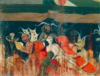 Dämonen und Verdammte in der Hölle (Detail)