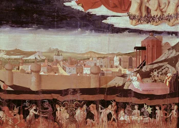 Die Verdammten in der Hölle, aus der „Krönung der Jungfrau“, vollendet 1454 (Detail von 57626)