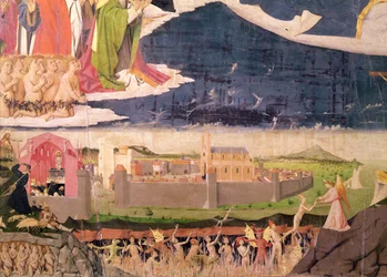Die Verdammten im Fegefeuer, aus der „Krönung der Jungfrau“, vollendet 1454 (Detail)