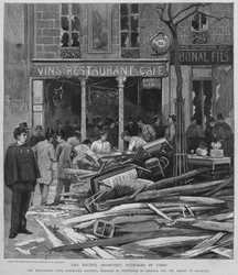 Anarchistischer Terror in Paris: Bombardierung des Restaurants Very am Boulevard de Magenta als Rache für die Verhaftung von Ravachol, 25. April 1892