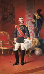 Porträt des Königs von Spanien Alfonso XII (1857-1885)