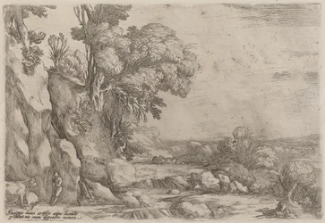 Landschaft mit ruhenden Hirten