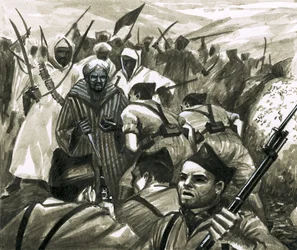 General Franco kämpft gegen die Riff-Rebellen in Marokko