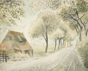 Straße an einem Flugplatz, ca. 1942
