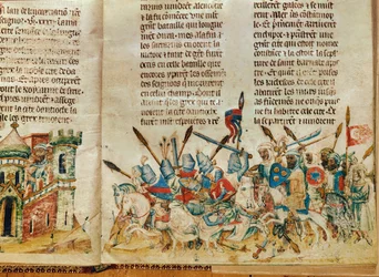 Reiter unter dem Kommando des byzantinischen Kaisers Heraklius, ca. 1350