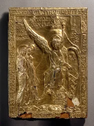 Deckel des Reliquiars des Grabsteins des Heiligen