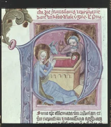 Detail: Initiale: Die Geburt Christi