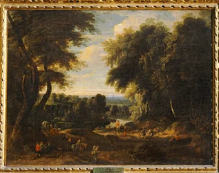 Die Straße von Boitsfort nach Auderghem und der Teich von Ten Reuken