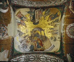 Die junge Jungfrau wird von ihren Eltern in den Tempel geführt