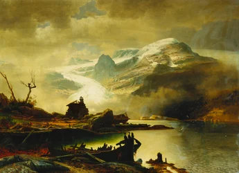Der Bondhus-Gletscher in Sunnhordland, 1878