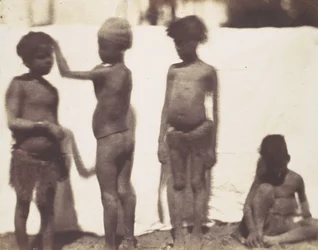 [Kinder aus dem Dorf Kalabshah, Nubien], 1852