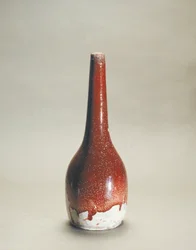 Porzellanvase mit Flambé-Emaille von Ernest Chaplet