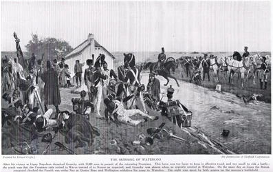 Der Morgen von Waterloo, Illustration aus „Hutchinsons Geschichte der Nation“