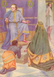 Sie trug neun Bücher in ihren Armen