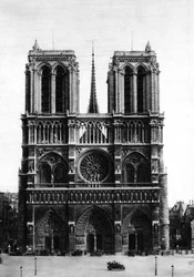 Vorderansicht von Notre Dame, Paris, 1931