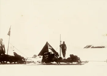 Der südlichste Punkt: 85° 17’ südlicher Breite, Nationale Antarktisexpedition. Aus dem Album von Sir Ernest Henry Shackleton mit dem Titel „National Antarctic Expedition (1901-1903)“