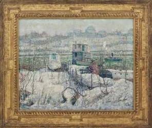 Bootshaus, Winter, Harlem River, ca. 1916